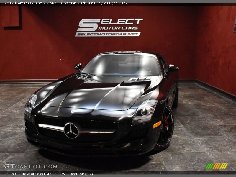 Obsidian Black Metallic / designo Black 2012 Mercedes-Benz SLS AMG