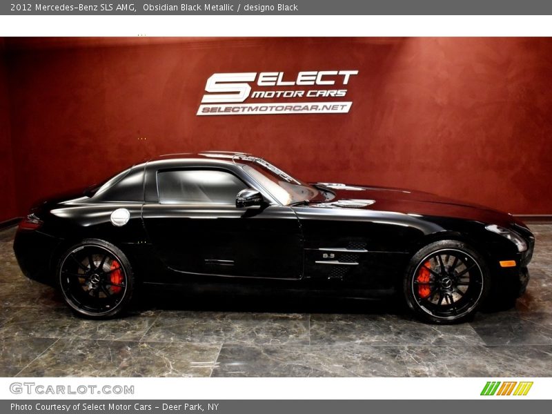 Obsidian Black Metallic / designo Black 2012 Mercedes-Benz SLS AMG