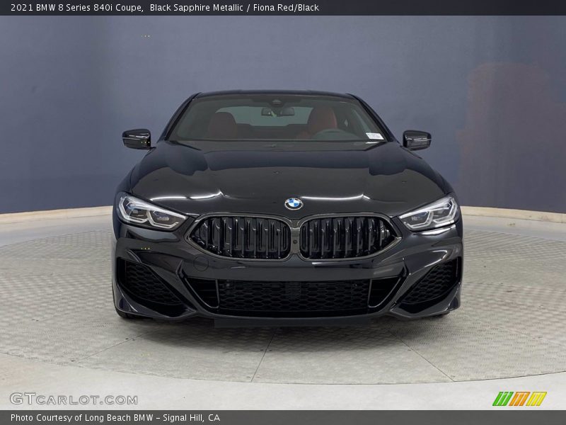 Black Sapphire Metallic / Fiona Red/Black 2021 BMW 8 Series 840i Coupe
