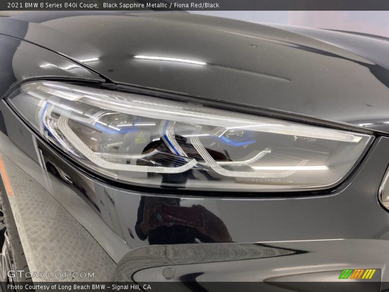 Black Sapphire Metallic / Fiona Red/Black 2021 BMW 8 Series 840i Coupe