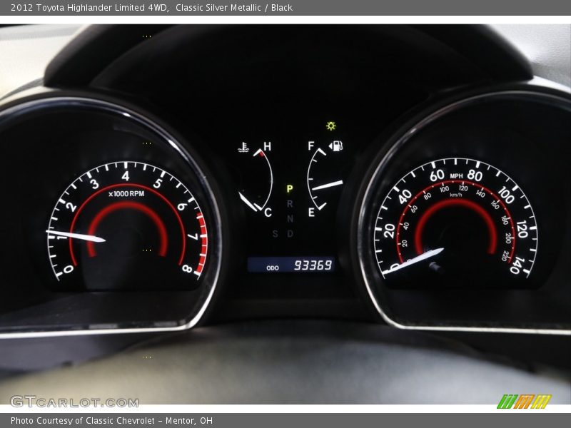 Classic Silver Metallic / Black 2012 Toyota Highlander Limited 4WD