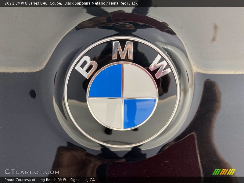 Black Sapphire Metallic / Fiona Red/Black 2021 BMW 8 Series 840i Coupe