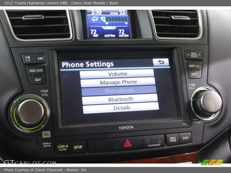 Classic Silver Metallic / Black 2012 Toyota Highlander Limited 4WD