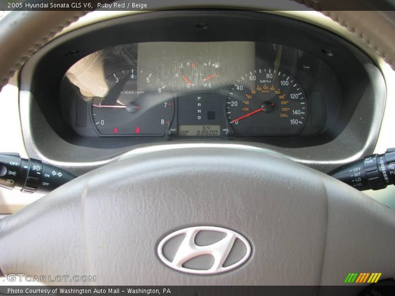 Ruby Red / Beige 2005 Hyundai Sonata GLS V6