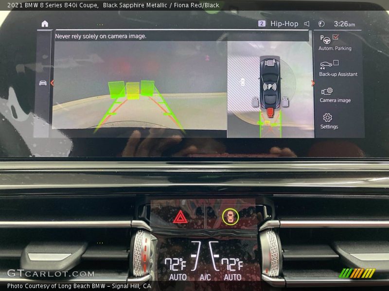Black Sapphire Metallic / Fiona Red/Black 2021 BMW 8 Series 840i Coupe