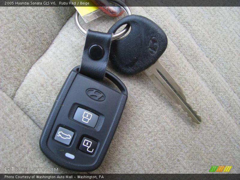Ruby Red / Beige 2005 Hyundai Sonata GLS V6