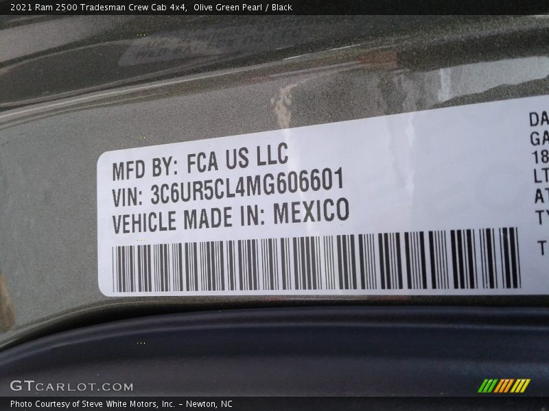 Olive Green Pearl / Black 2021 Ram 2500 Tradesman Crew Cab 4x4