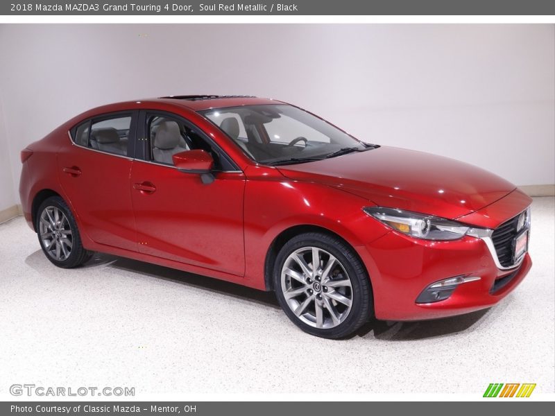 Soul Red Metallic / Black 2018 Mazda MAZDA3 Grand Touring 4 Door