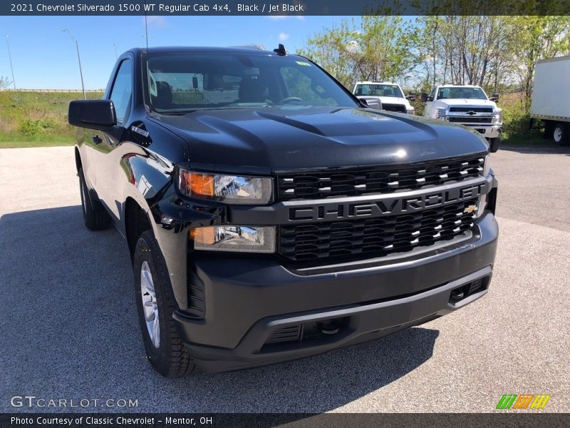 Black / Jet Black 2021 Chevrolet Silverado 1500 WT Regular Cab 4x4