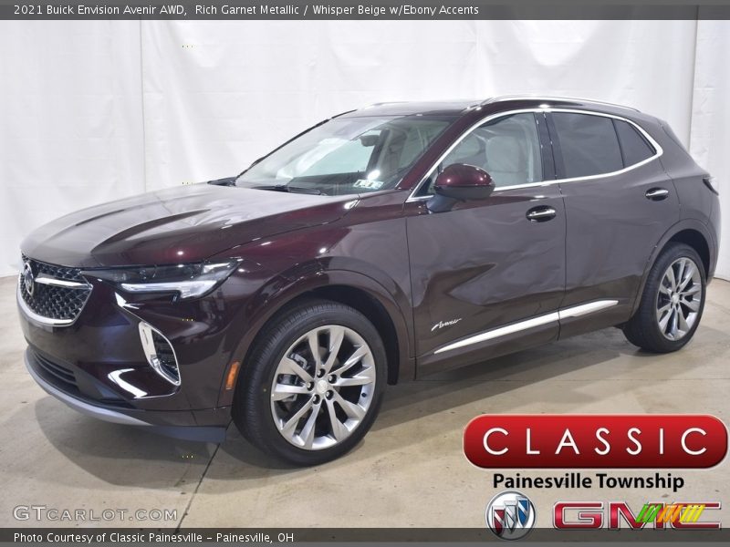 Rich Garnet Metallic / Whisper Beige w/Ebony Accents 2021 Buick Envision Avenir AWD