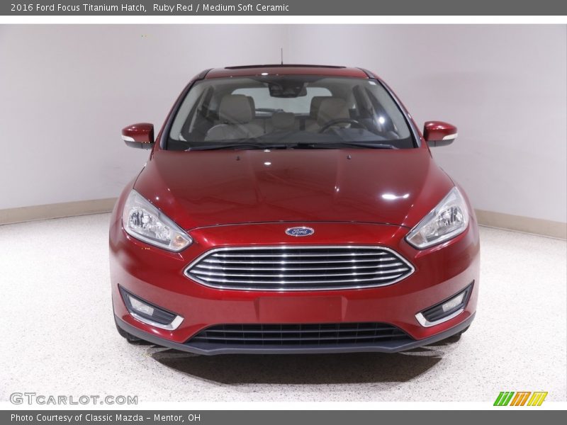 Ruby Red / Medium Soft Ceramic 2016 Ford Focus Titanium Hatch