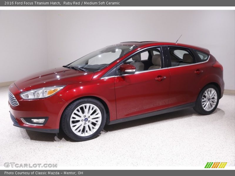 Ruby Red / Medium Soft Ceramic 2016 Ford Focus Titanium Hatch