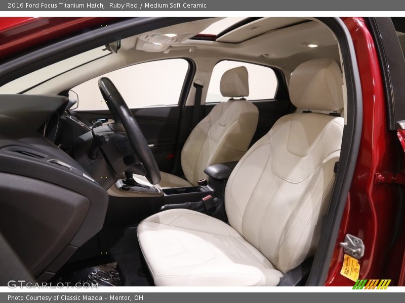 Ruby Red / Medium Soft Ceramic 2016 Ford Focus Titanium Hatch