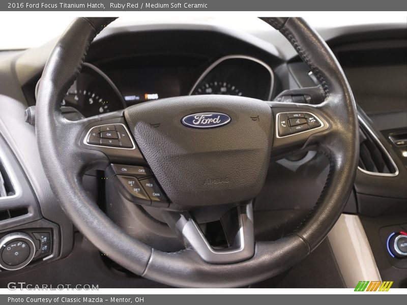 Ruby Red / Medium Soft Ceramic 2016 Ford Focus Titanium Hatch