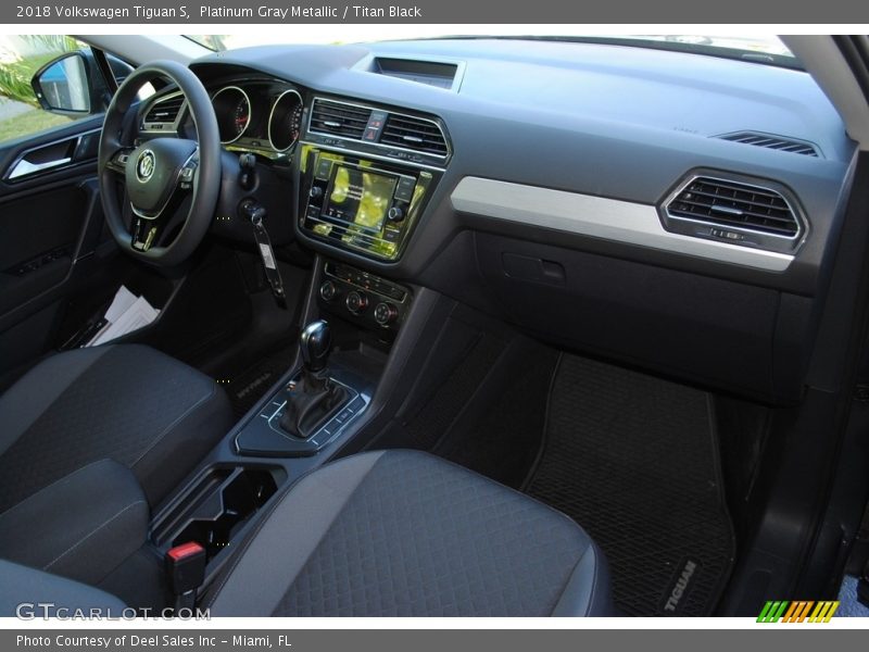 Platinum Gray Metallic / Titan Black 2018 Volkswagen Tiguan S