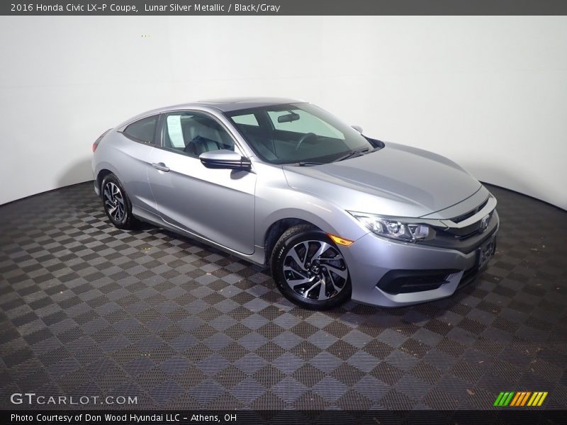 Lunar Silver Metallic / Black/Gray 2016 Honda Civic LX-P Coupe