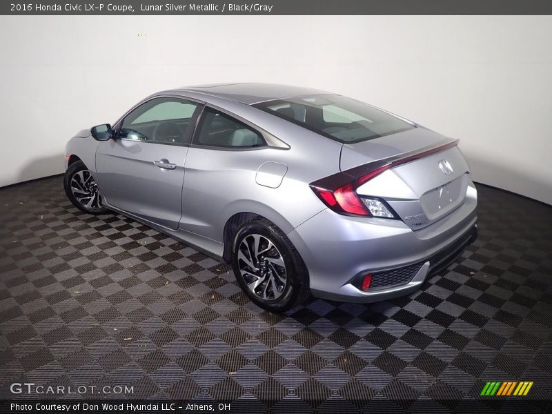 Lunar Silver Metallic / Black/Gray 2016 Honda Civic LX-P Coupe