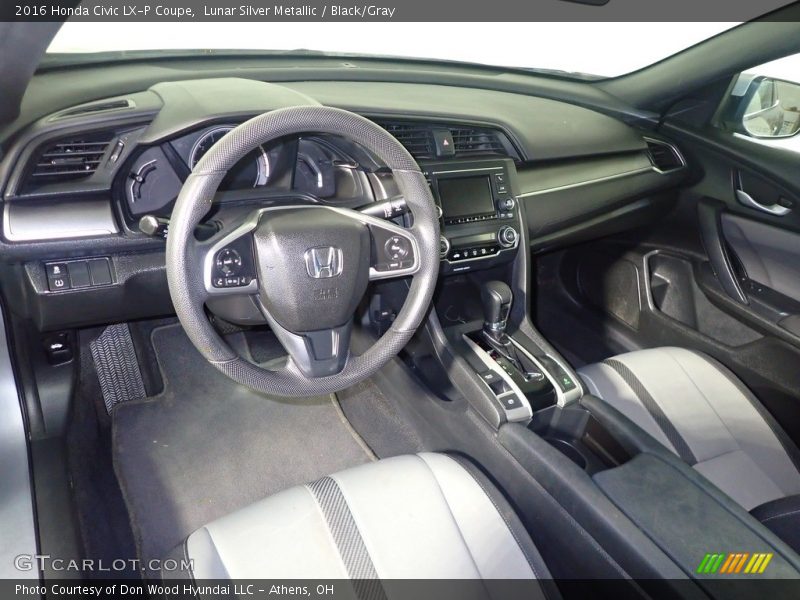 Lunar Silver Metallic / Black/Gray 2016 Honda Civic LX-P Coupe