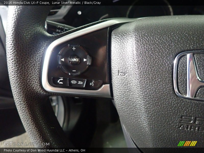 Lunar Silver Metallic / Black/Gray 2016 Honda Civic LX-P Coupe