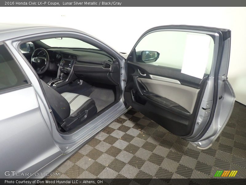 Lunar Silver Metallic / Black/Gray 2016 Honda Civic LX-P Coupe