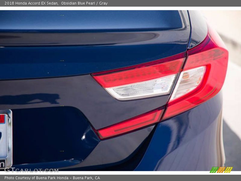 Obsidian Blue Pearl / Gray 2018 Honda Accord EX Sedan