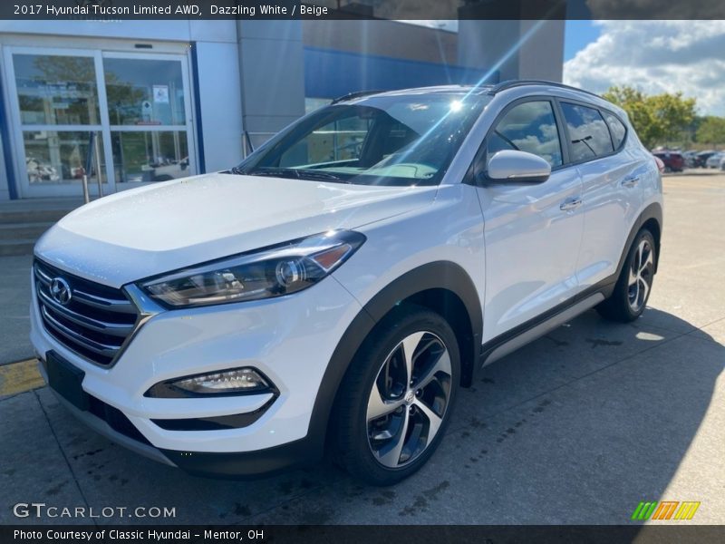 Dazzling White / Beige 2017 Hyundai Tucson Limited AWD
