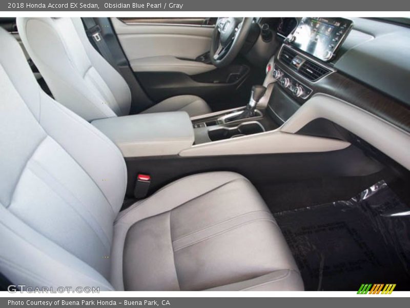 Obsidian Blue Pearl / Gray 2018 Honda Accord EX Sedan