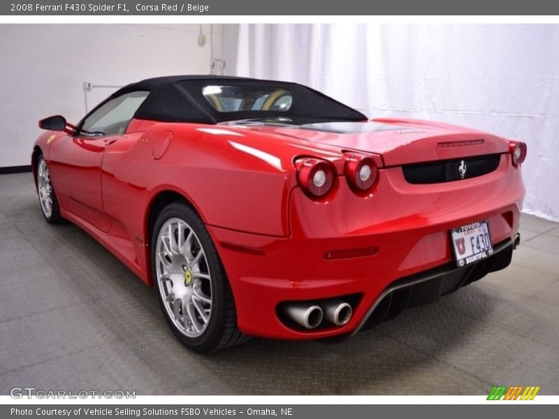 Corsa Red / Beige 2008 Ferrari F430 Spider F1