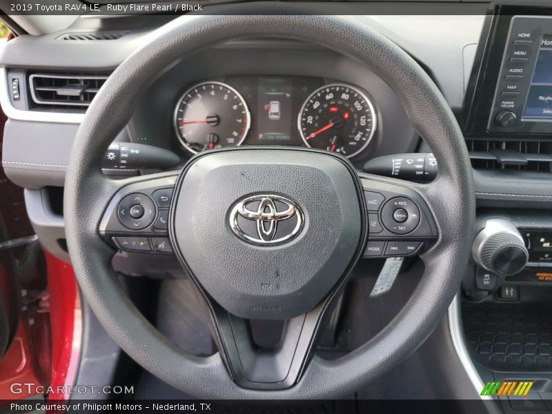 Ruby Flare Pearl / Black 2019 Toyota RAV4 LE