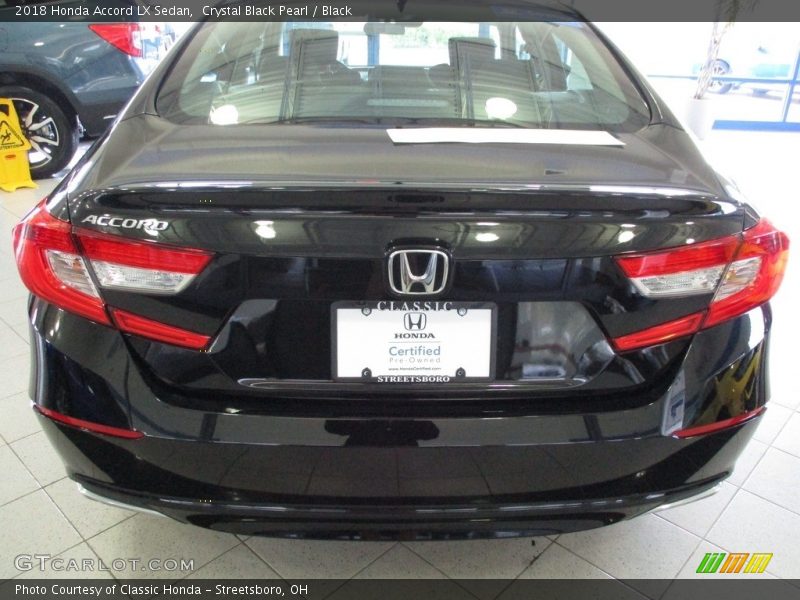 Crystal Black Pearl / Black 2018 Honda Accord LX Sedan