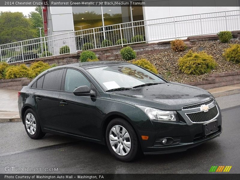 Rainforest Green Metallic / Jet Black/Medium Titanium 2014 Chevrolet Cruze LS