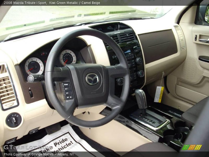 Kiwi Green Metallic / Camel Beige 2008 Mazda Tribute i Sport