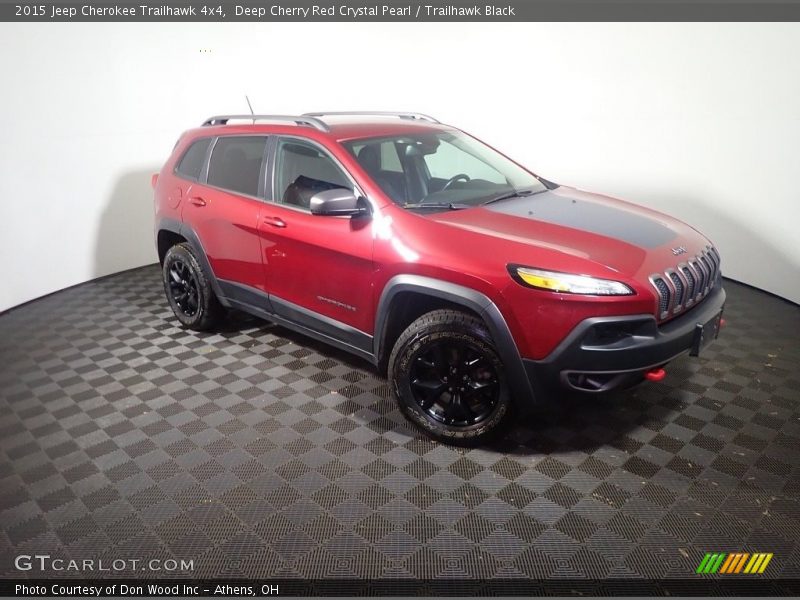 Deep Cherry Red Crystal Pearl / Trailhawk Black 2015 Jeep Cherokee Trailhawk 4x4