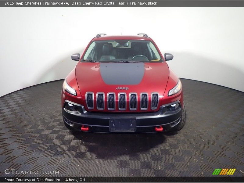 Deep Cherry Red Crystal Pearl / Trailhawk Black 2015 Jeep Cherokee Trailhawk 4x4