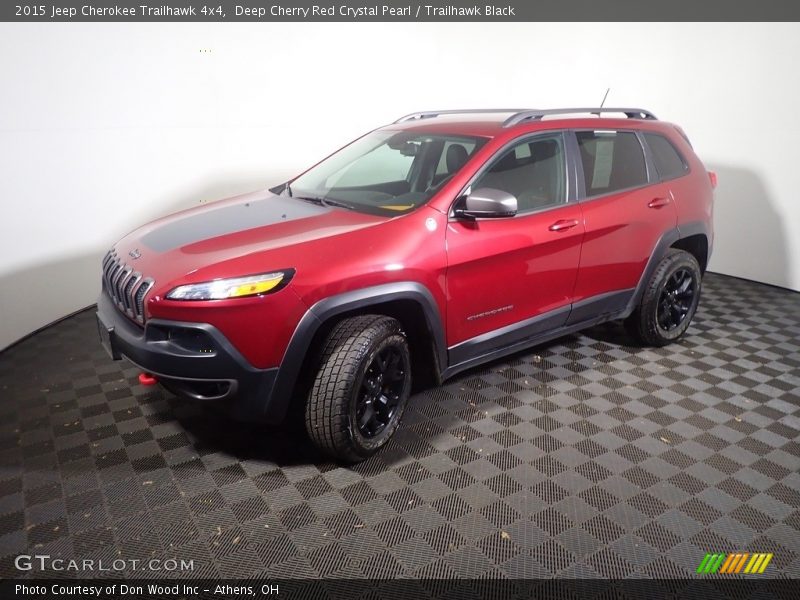 Deep Cherry Red Crystal Pearl / Trailhawk Black 2015 Jeep Cherokee Trailhawk 4x4