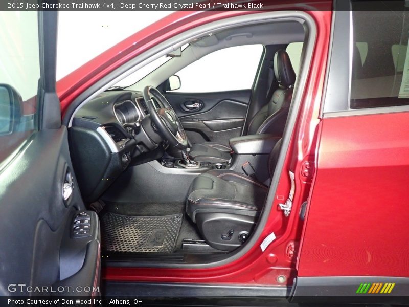 Deep Cherry Red Crystal Pearl / Trailhawk Black 2015 Jeep Cherokee Trailhawk 4x4
