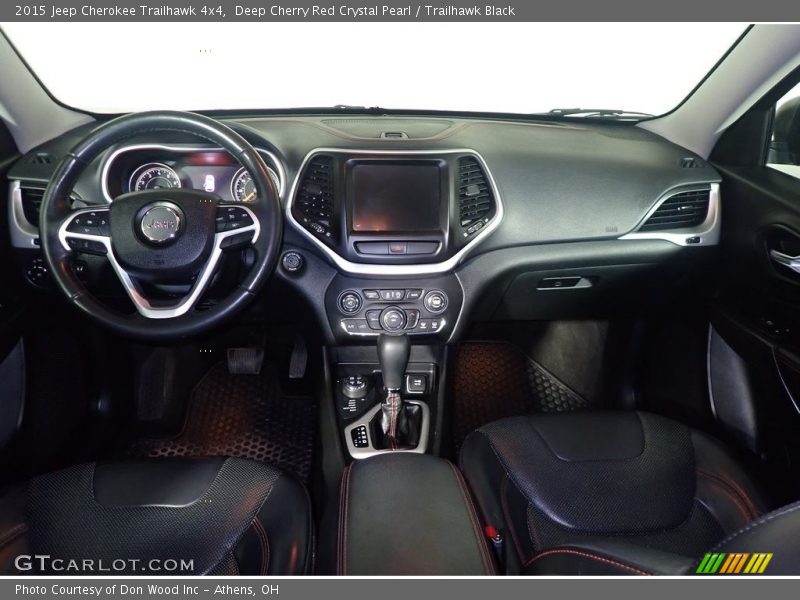 Deep Cherry Red Crystal Pearl / Trailhawk Black 2015 Jeep Cherokee Trailhawk 4x4