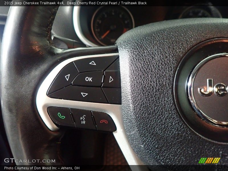 Deep Cherry Red Crystal Pearl / Trailhawk Black 2015 Jeep Cherokee Trailhawk 4x4