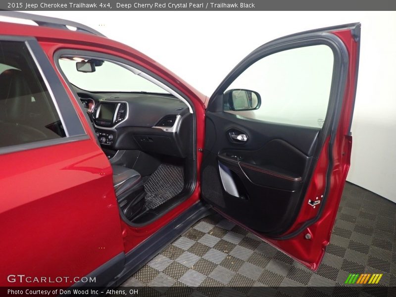 Deep Cherry Red Crystal Pearl / Trailhawk Black 2015 Jeep Cherokee Trailhawk 4x4
