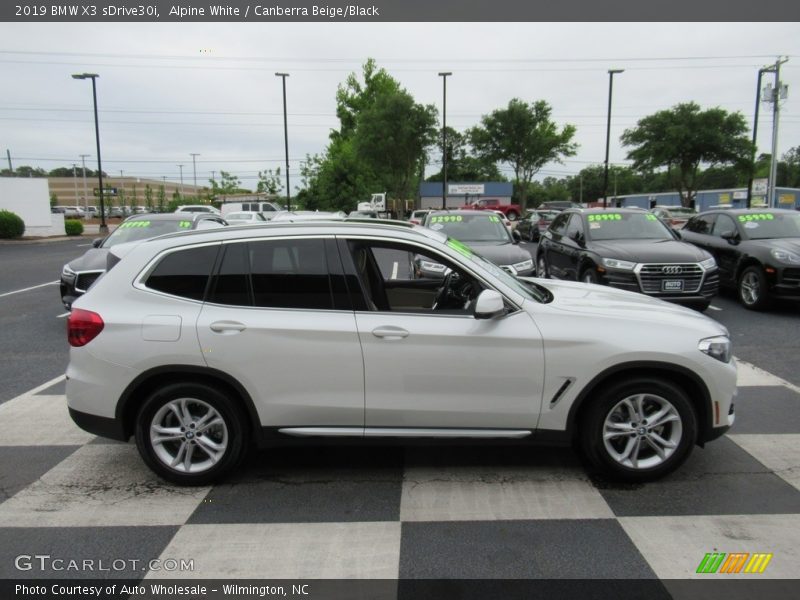 Alpine White / Canberra Beige/Black 2019 BMW X3 sDrive30i