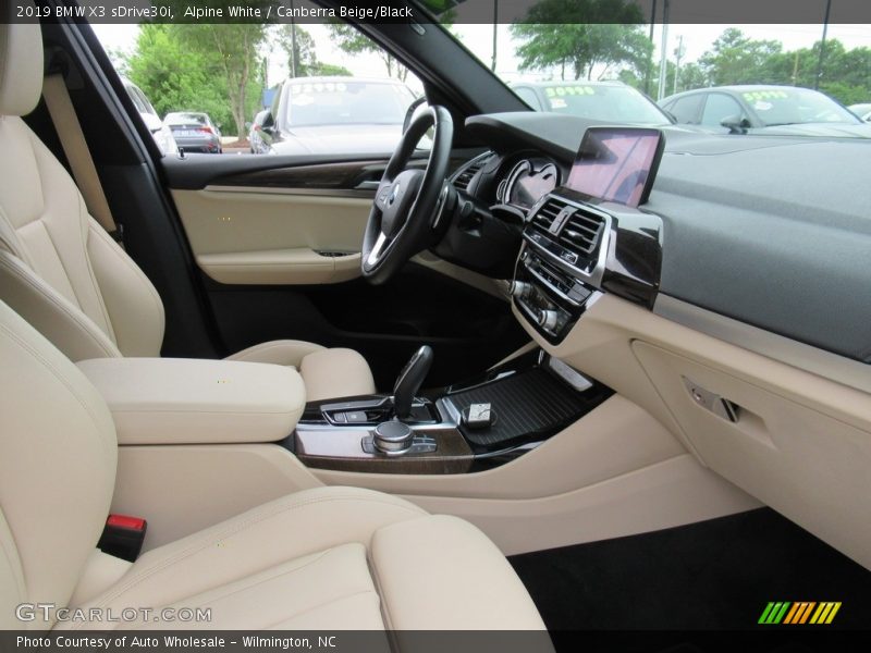 Alpine White / Canberra Beige/Black 2019 BMW X3 sDrive30i