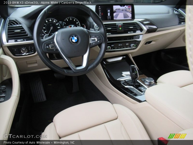 Alpine White / Canberra Beige/Black 2019 BMW X3 sDrive30i