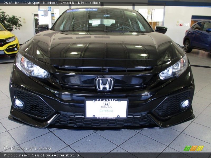 Crystal Black Pearl / Black 2018 Honda Civic Sport Hatchback