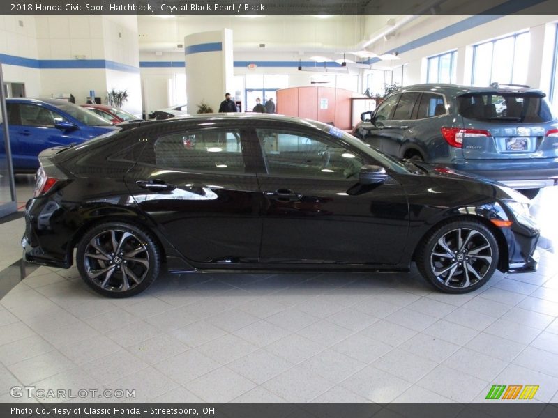Crystal Black Pearl / Black 2018 Honda Civic Sport Hatchback
