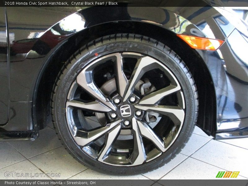 Crystal Black Pearl / Black 2018 Honda Civic Sport Hatchback