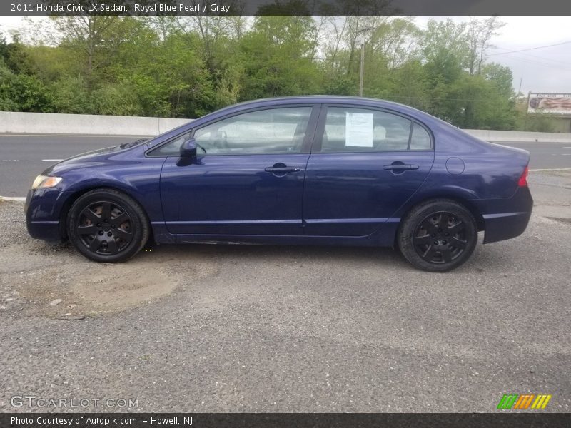 Royal Blue Pearl / Gray 2011 Honda Civic LX Sedan