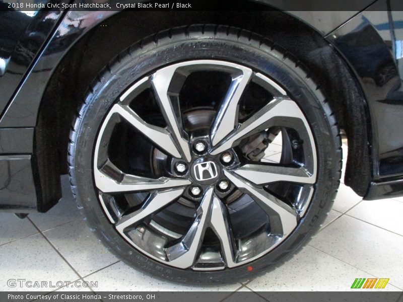 Crystal Black Pearl / Black 2018 Honda Civic Sport Hatchback