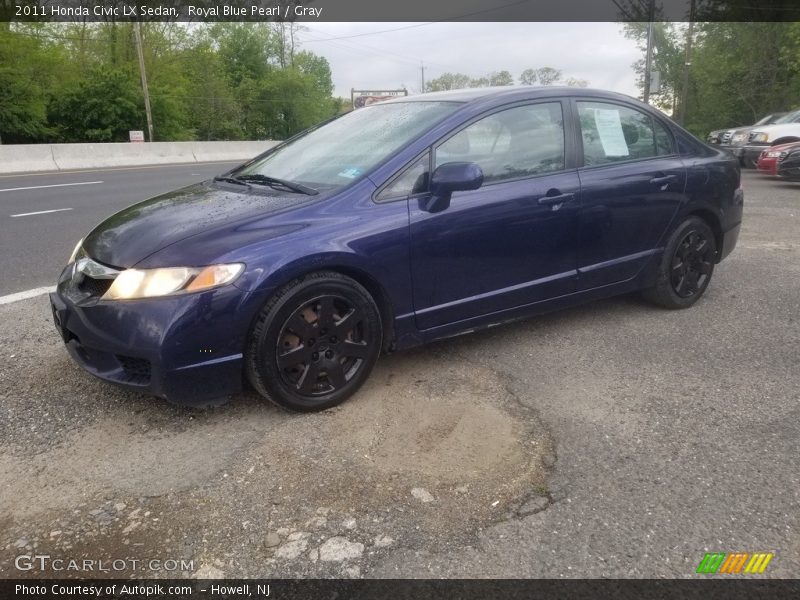Royal Blue Pearl / Gray 2011 Honda Civic LX Sedan