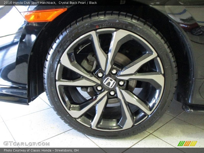 Crystal Black Pearl / Black 2018 Honda Civic Sport Hatchback