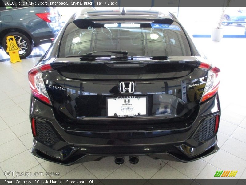 Crystal Black Pearl / Black 2018 Honda Civic Sport Hatchback